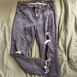 Faded black/grey jeans, size 14